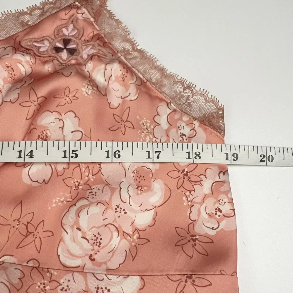 Free People Intimately Camisole Womens L Peach Floral Night Special Cami Top